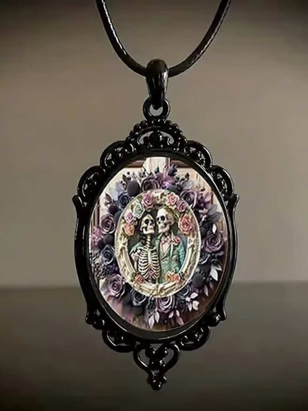 Black SKELETON Pendant Necklace